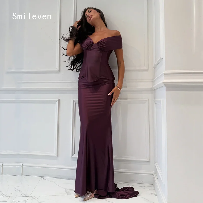 Smileven Novel Purple Mermaid Prom Dress V Neck Party Gowns Off The Shoulder Formal Occassion Dress Customized 2026
Smileven Novel Purple Mermaid Prom Dress V Neck Party Gowns Off The Shoulder Formal Occassion Dress Customized 2026