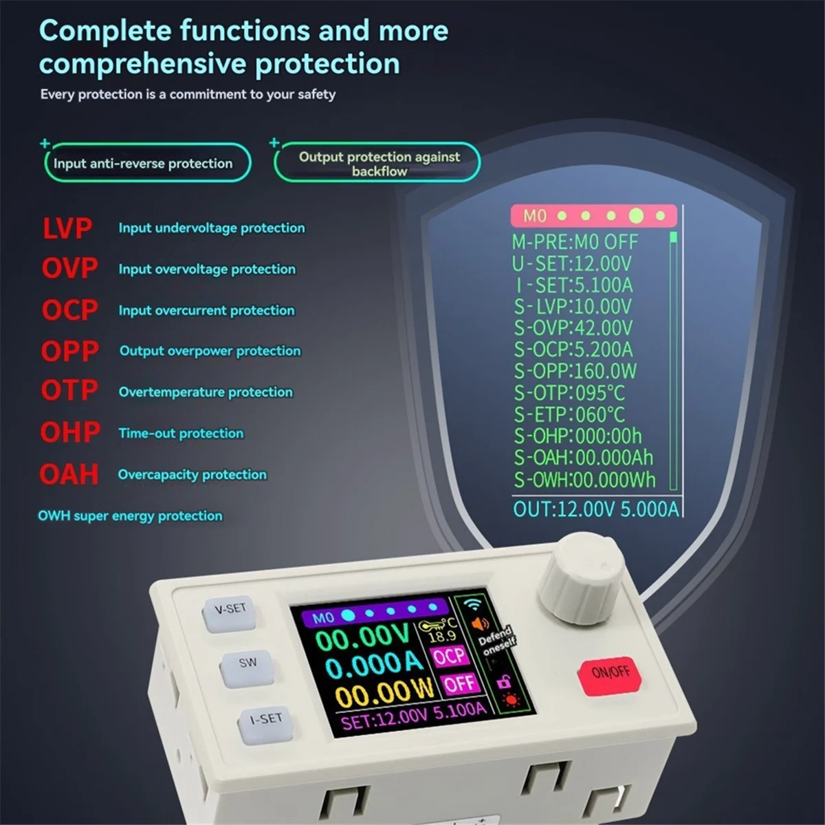 SEMOIC XY6506S Регулируемый источник питания постоянного тока + модуль WIFI, постоянное напряжение, постоянный ток, 65 В, 6 А, 390 Вт, понижающий модуль
SEMOIC XY6506S Регулируемый источник питания постоянного тока + модуль WIFI, постоянное напряжение, постоянный ток, 65 В, 6 А, 390 Вт, понижающий модуль