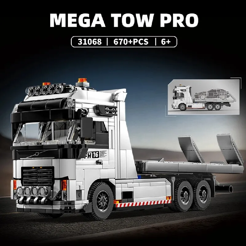 Heavy Duty Tow Truck Car Building Blocks Sets Technical Flatbed Tow Vehicle Model Bricks Kit DIY Toys Boys Adults Gift 670PCS
Heavy Duty Tow Truck Car Building Blocks Sets Technical Flatbed Tow Vehicle Model Bricks Kit DIY Toys Boys Adults Gift 670PCS