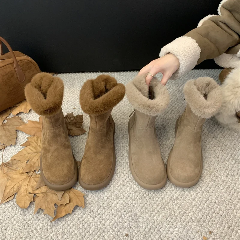 Thick-soled Fleece-Lined Cotton Shoes2025New autumn and winter short boots genuine leather warm snow boots
Thick-soled Fleece-Lined Cotton Shoes2025New autumn and winter short boots genuine leather warm snow boots