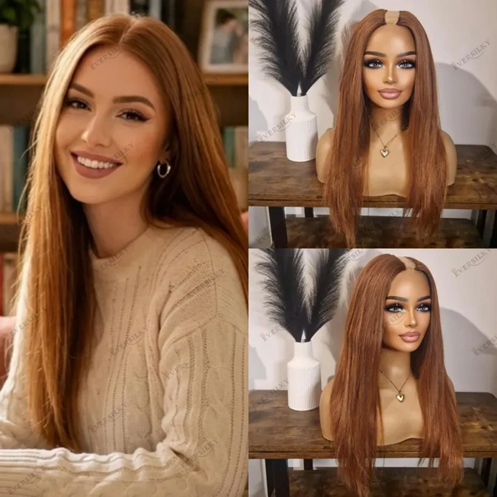 200%Density Light Auburn #30 Straight Hair Indian Remy Human Hair V Part Wigs for Women Easy Wear Machine Made 1x4 U Part Wigs
200%Density Light Auburn #30 Straight Hair Indian Remy Human Hair V Part Wigs for Women Easy Wear Machine Made 1x4 U Part Wigs