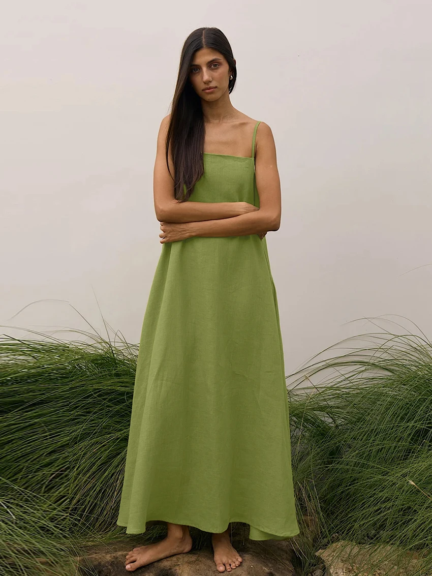 Marthaqiqi Cotton Femme Nightwear Backless Sleepwear Sleeveless Pajama Sexy Spaghetti Strap Nightie Ankle-Length Dress Nightgown
Marthaqiqi Cotton Femme Nightwear Backless Sleepwear Sleeveless Pajama Sexy Spaghetti Strap Nightie Ankle-Length Dress Nightgown
