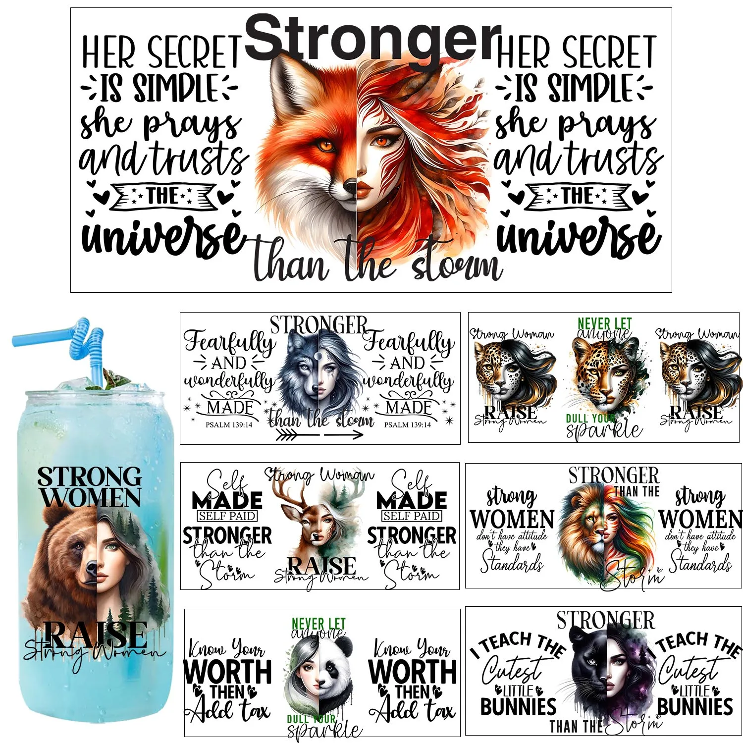 Cool Wild Female power Inspirational Series Sticker DIY Decals 3D transfers uvdtf tumbler stickers 16oz uv dtf cup wraps
Cool Wild Female power Inspirational Series Sticker DIY Decals 3D transfers uvdtf tumbler stickers 16oz uv dtf cup wraps