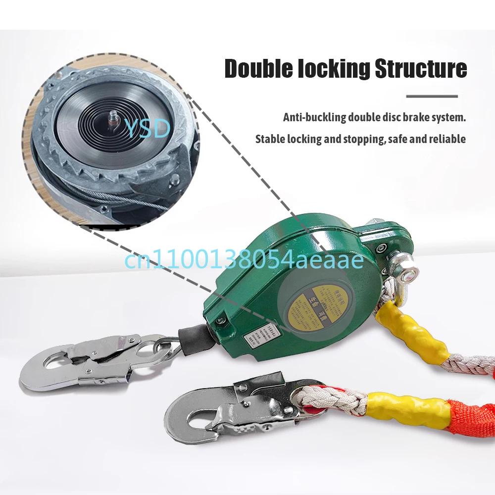 Fall Arrestor, Self-locking Speed Differential Heavy Duty one for Cargo Working at Heights of 3 m or 10 m.
Fall Arrestor, Self-locking Speed Differential Heavy Duty one for Cargo Working at Heights of 3 m or 10 m.