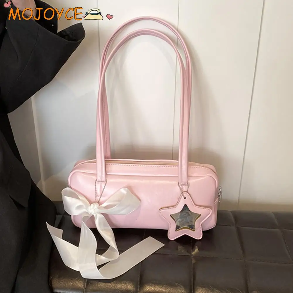 Women Bow Shoulder Bag with Star Pendant Fashion Shoulder Purse PU Leather Bow Underarm Handbag Girls Outdoor Daily Bag
Women Bow Shoulder Bag with Star Pendant Fashion Shoulder Purse PU Leather Bow Underarm Handbag Girls Outdoor Daily Bag