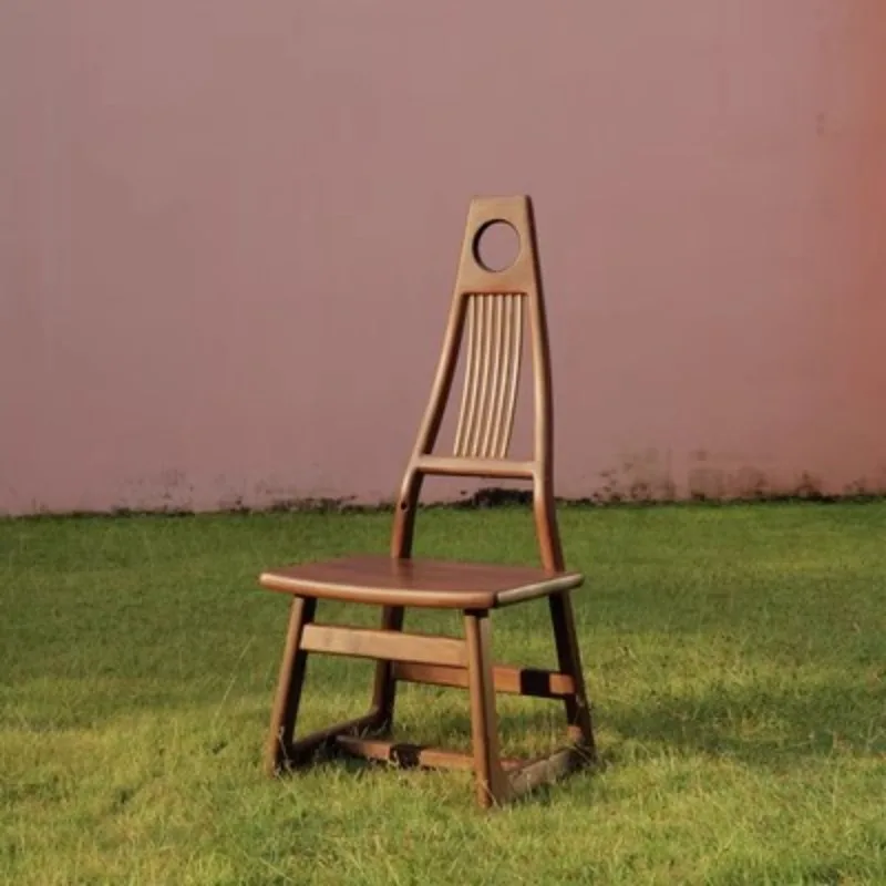 Solid wood dining chair wabi wind high backrest single chair surprise wind irregular restaurant
Solid wood dining chair wabi wind high backrest single chair surprise wind irregular restaurant