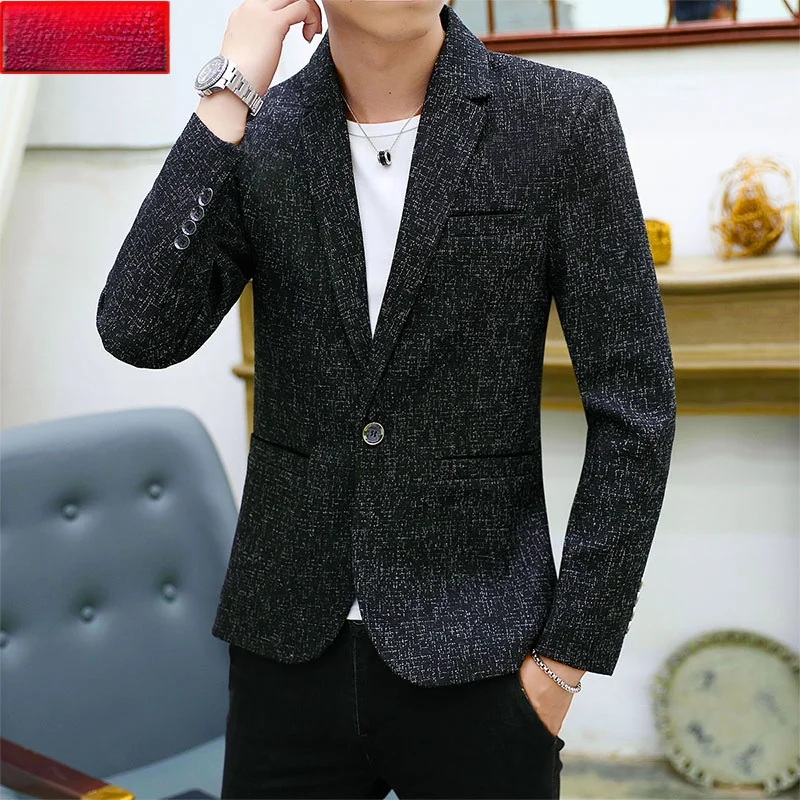 Casual Slim Fit Men's Suit Stylish Korean Version Single-breasted Fashionable Hair Stylist Little Jacket for Autumn
Casual Slim Fit Men's Suit Stylish Korean Version Single-breasted Fashionable Hair Stylist Little Jacket for Autumn