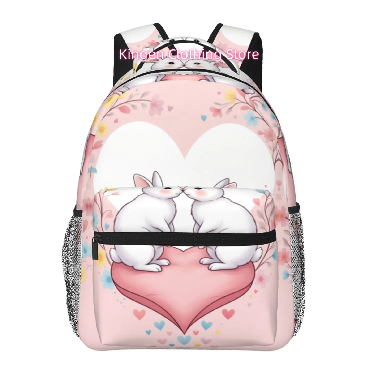 Cute Bunnies on Pink Heart Print Backpack, Adjustable Shoulder Straps, High Quality Oxford Cloth, for Women Sweet Kawaii Style
Cute Bunnies on Pink Heart Print Backpack, Adjustable Shoulder Straps, High Quality Oxford Cloth, for Women Sweet Kawaii Style