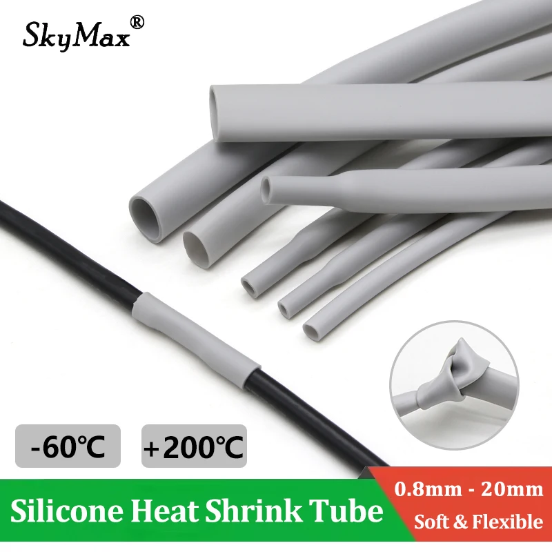 Grey 0.8/1/2/3/4/6/8/10/12/20mm 1.7:1 High Temperature Heat Shrink Tube Silicone Insulated Shrinkable Protect Wire Cable Sleeve
Grey 0.8/1/2/3/4/6/8/10/12/20mm 1.7:1 High Temperature Heat Shrink Tube Silicone Insulated Shrinkable Protect Wire Cable Sleeve