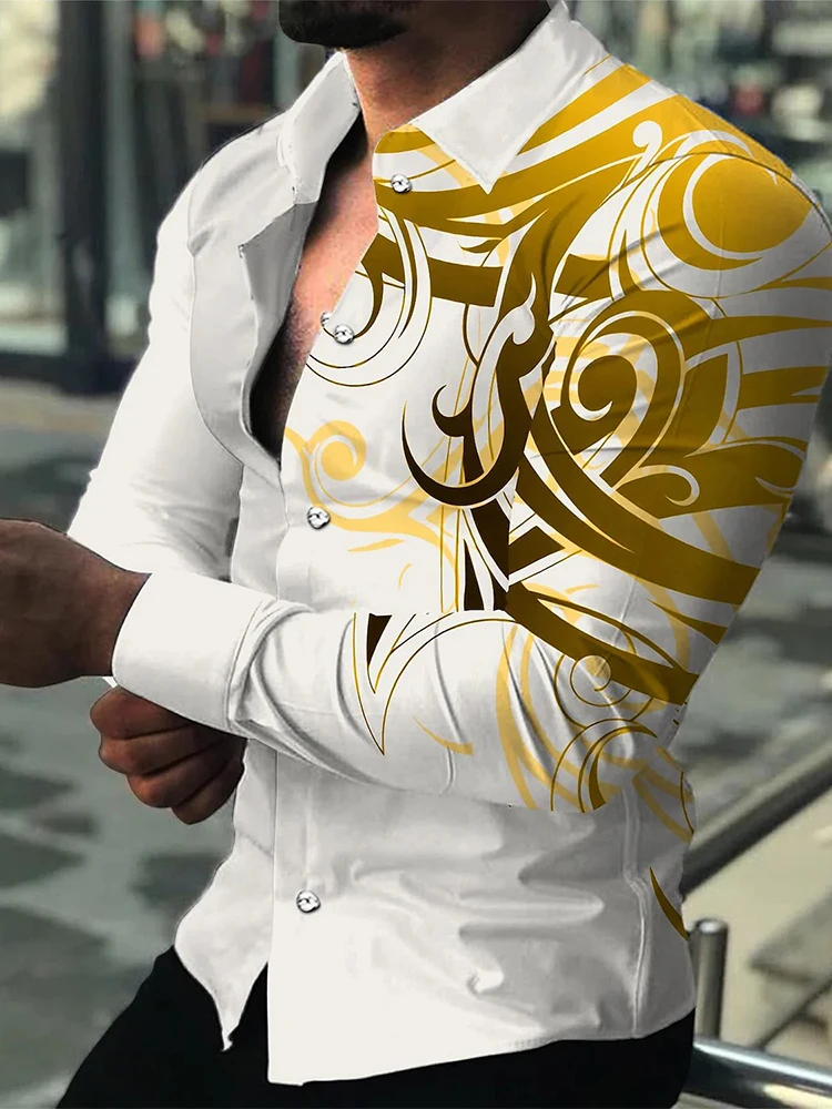 Vintage Graphic Printed Long-sleeved Shirts Men Spring Fashion Turn-down Collar Button-up Shirt Streetwear Men's Clothing Shirt
Vintage Graphic Printed Long-sleeved Shirts Men Spring Fashion Turn-down Collar Button-up Shirt Streetwear Men's Clothing Shirt