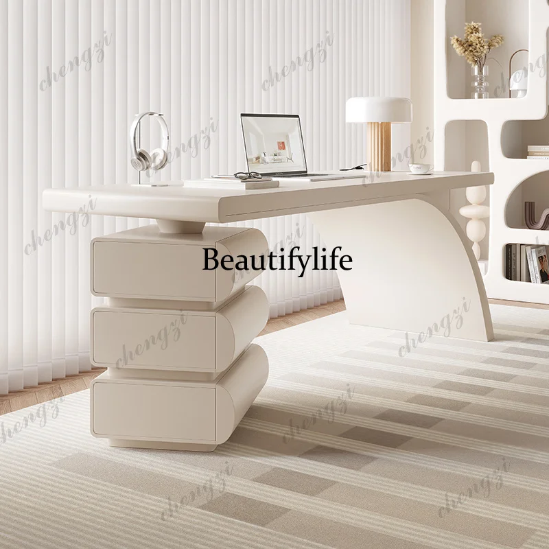 TTT Cream-style Solid Wood Office Desk Light Luxury Modern French Office Desk Irregular-shaped Computer Home Furniture
TTT Cream-style Solid Wood Office Desk Light Luxury Modern French Office Desk Irregular-shaped Computer Home Furniture