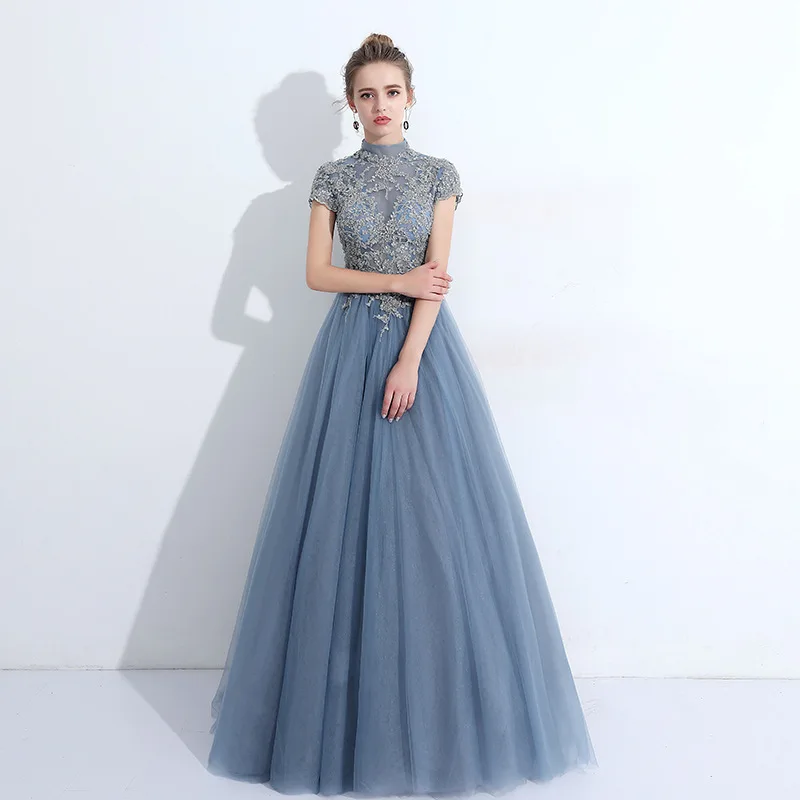 European and American 2025 Summer New Bridal Banquet Round Neck Evening Dress Long Lace Banquet Host Performance Dress
European and American 2025 Summer New Bridal Banquet Round Neck Evening Dress Long Lace Banquet Host Performance Dress