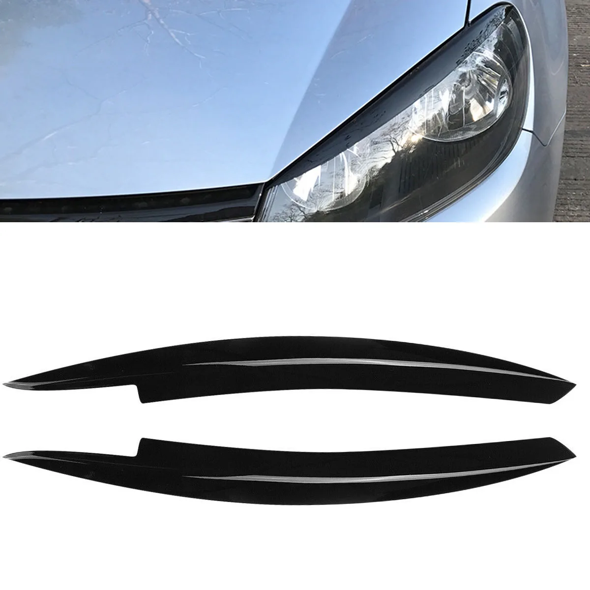 Pair Front Lamp Headlight Eyelid Eyebrow Trim Cover For Volkswagen VW GOLF 6 VI MK6 GTI GTR 2008-2013 Car Styling Black
Pair Front Lamp Headlight Eyelid Eyebrow Trim Cover For Volkswagen VW GOLF 6 VI MK6 GTI GTR 2008-2013 Car Styling Black