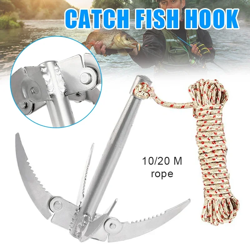 Outdoors Grappling Hook Survival Tool With Rope Folding Boats Anchor Sturdy Durable For Small Boat Canoes Fishing Supplies
Outdoors Grappling Hook Survival Tool With Rope Folding Boats Anchor Sturdy Durable For Small Boat Canoes Fishing Supplies