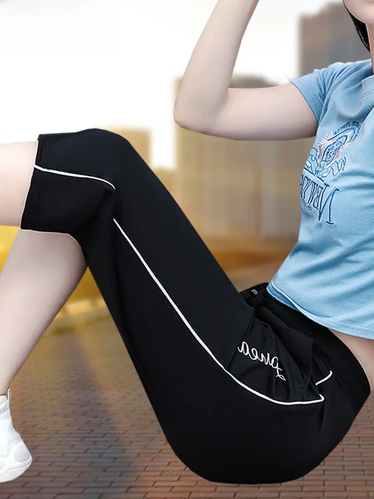 Женские летние тонкие быстросохнущие спортивные брюки TUCANO Ice Silk, черные, прямого кроя, с высокой талией, из нейлоновой ткани
Женские летние тонкие быстросохнущие спортивные брюки TUCANO Ice Silk, черные, прямого кроя, с высокой талией, из нейлоновой ткани
