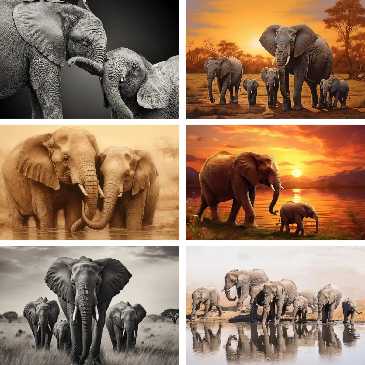 African Elephant Family 5D Diamond Painting Set Full Drill DIY Mosaic Wild Nature Theme Decor Ideal Gift for Animal Lovers
African Elephant Family 5D Diamond Painting Set Full Drill DIY Mosaic Wild Nature Theme Decor Ideal Gift for Animal Lovers