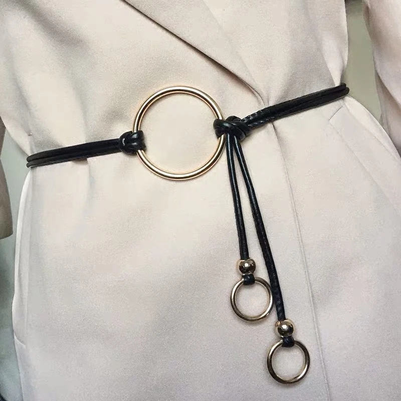 Retro PU Round Ring Belt Waist Chain Versatile Women Leather Waist Rope Metal Ring Waistband Jeans Dresses Clothing Accessories
Retro PU Round Ring Belt Waist Chain Versatile Women Leather Waist Rope Metal Ring Waistband Jeans Dresses Clothing Accessories