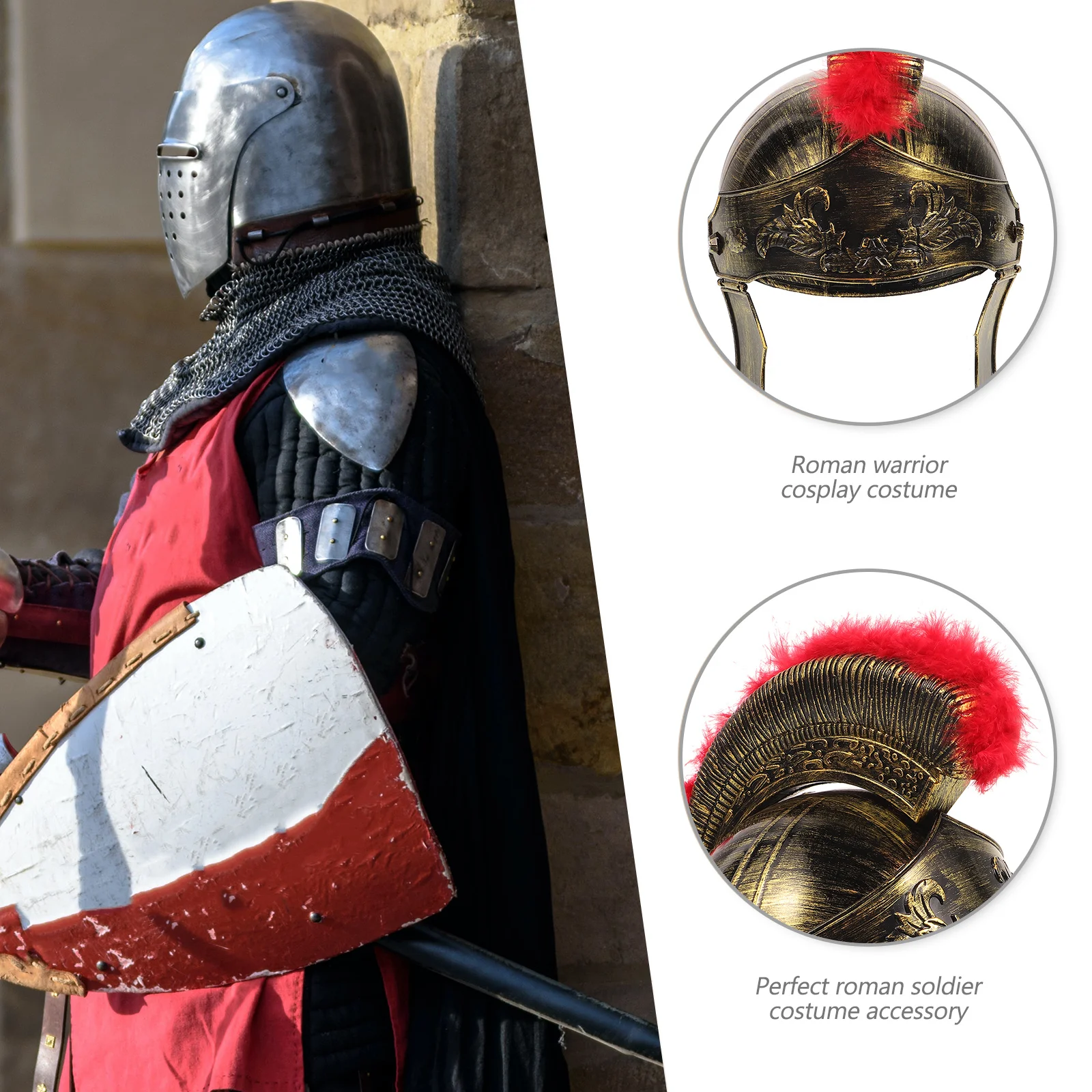 Roman Warrior Medieval Cosplay Costume Prop for Adults Teens Light Comfortable Wide Use Halloween Carnival Stage
Roman Warrior Medieval Cosplay Costume Prop for Adults Teens Light Comfortable Wide Use Halloween Carnival Stage