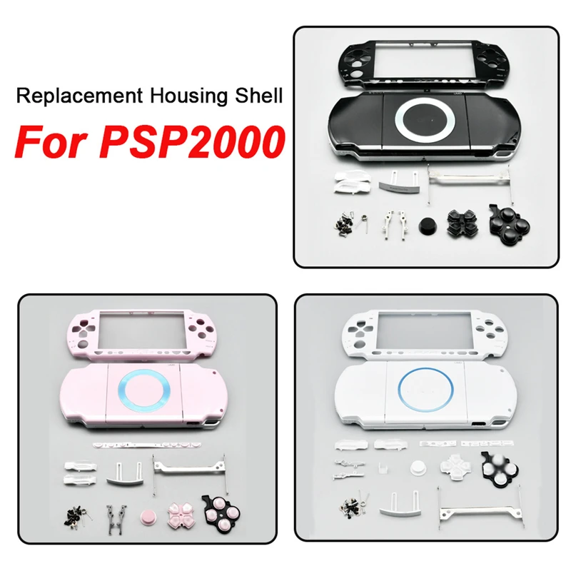 Housing Shell with Button Set Replacement For PSP 2000 Console Shell Faceplate Case Parts for Sony 2000 Repair Kit