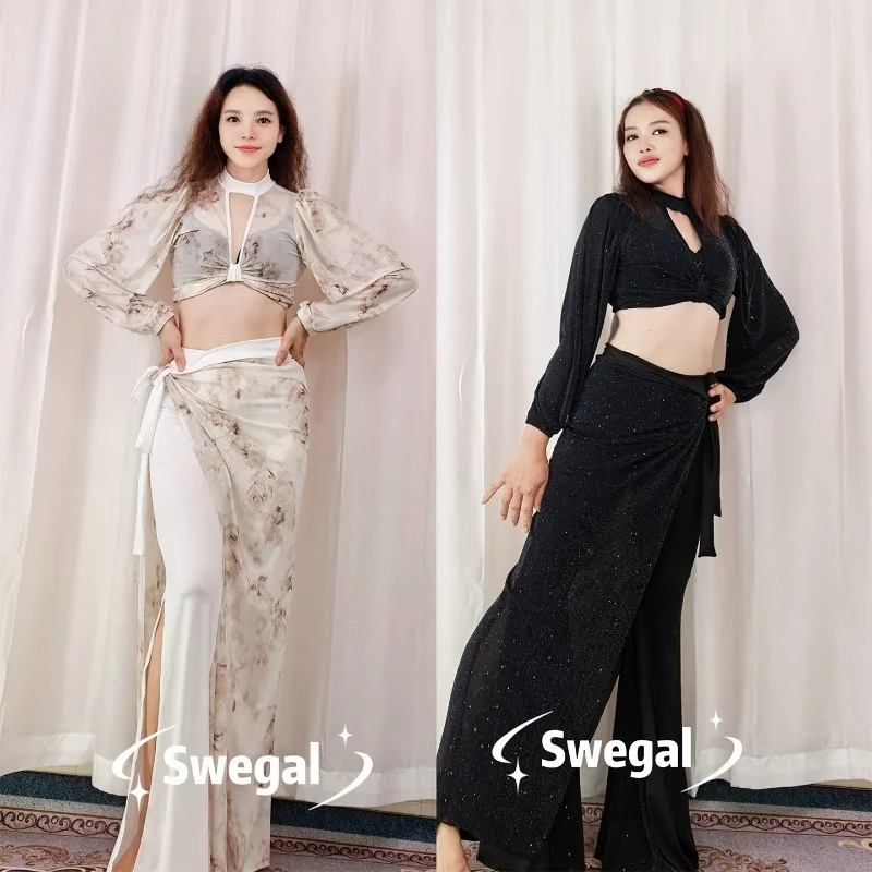 Customized SWEGAL Belly Dance Costumes Practice Dress Mesh Lantern Sleeve Wrapped Skirt Pants Cool Pants Three Piece Set
Customized SWEGAL Belly Dance Costumes Practice Dress Mesh Lantern Sleeve Wrapped Skirt Pants Cool Pants Three Piece Set