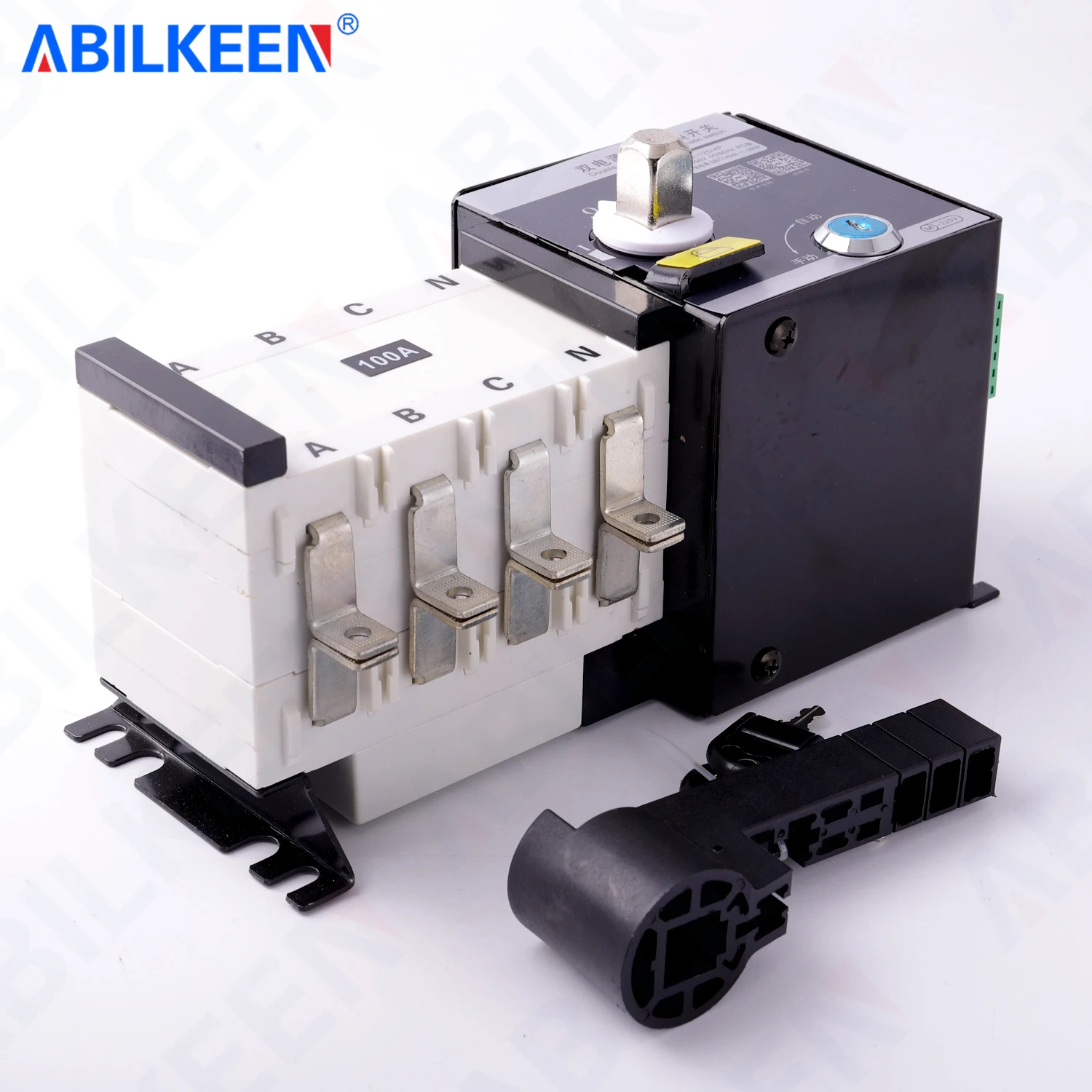 ABILKEEN 4P Dual Power Automatic/Manual Transfer Switch AC400V 63A~630A ATS Auto Power Back Up Changeover Selector Switch
ABILKEEN 4P Dual Power Automatic/Manual Transfer Switch AC400V 63A~630A ATS Auto Power Back Up Changeover Selector Switch