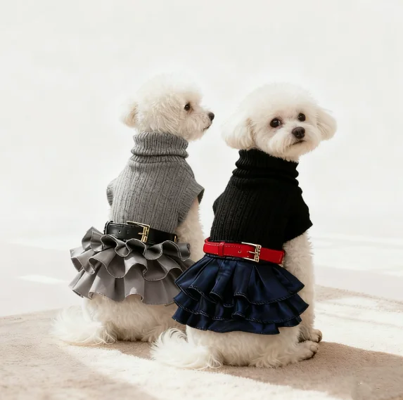 Turtleneck Knitted Sweater for Small Dogs Dog Dresses Cat Tutu Skirt Warm Clothes Autumn Coat
Turtleneck Knitted Sweater for Small Dogs Dog Dresses Cat Tutu Skirt Warm Clothes Autumn Coat