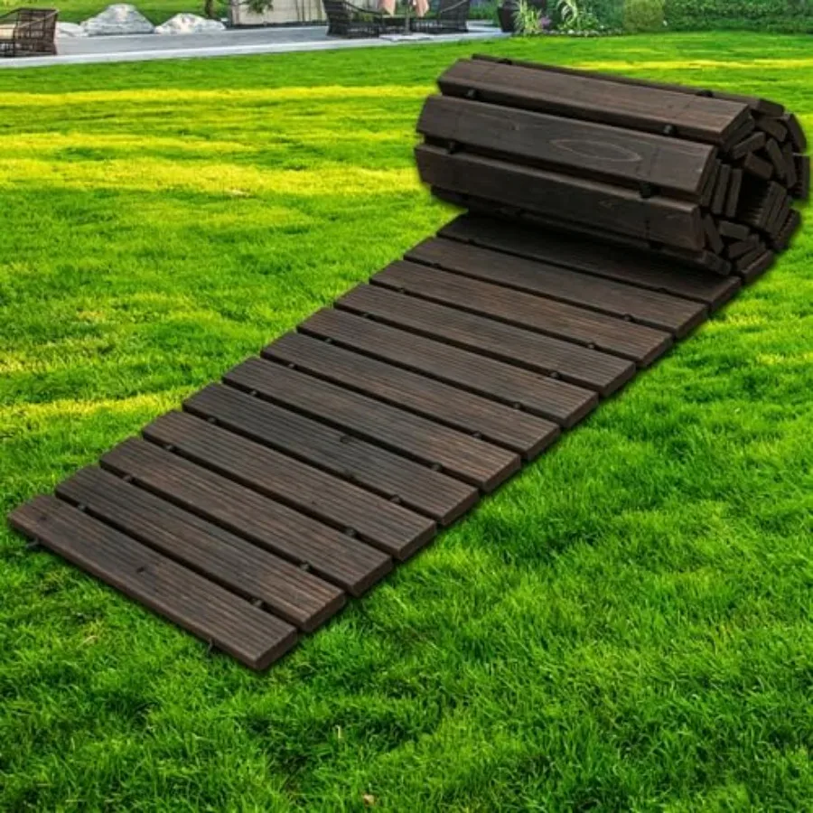 12Feet Wooden Garden Pathway, Extra Long Outdoor Cedar Walkway, Roll-Up Boardwalk with Anti-Slip Surface for Garden, Muddy Area
12Feet Wooden Garden Pathway, Extra Long Outdoor Cedar Walkway, Roll-Up Boardwalk with Anti-Slip Surface for Garden, Muddy Area