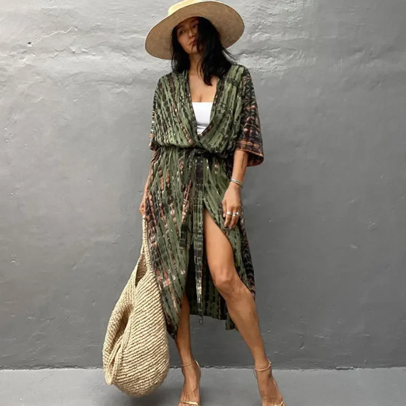 2025 Spring Summer Fashion Printing Leaf Women's Cardigan Loose Beach Sun Protection Bikini Blouse Swimsuit Women Dress
2025 Spring Summer Fashion Printing Leaf Women's Cardigan Loose Beach Sun Protection Bikini Blouse Swimsuit Women Dress