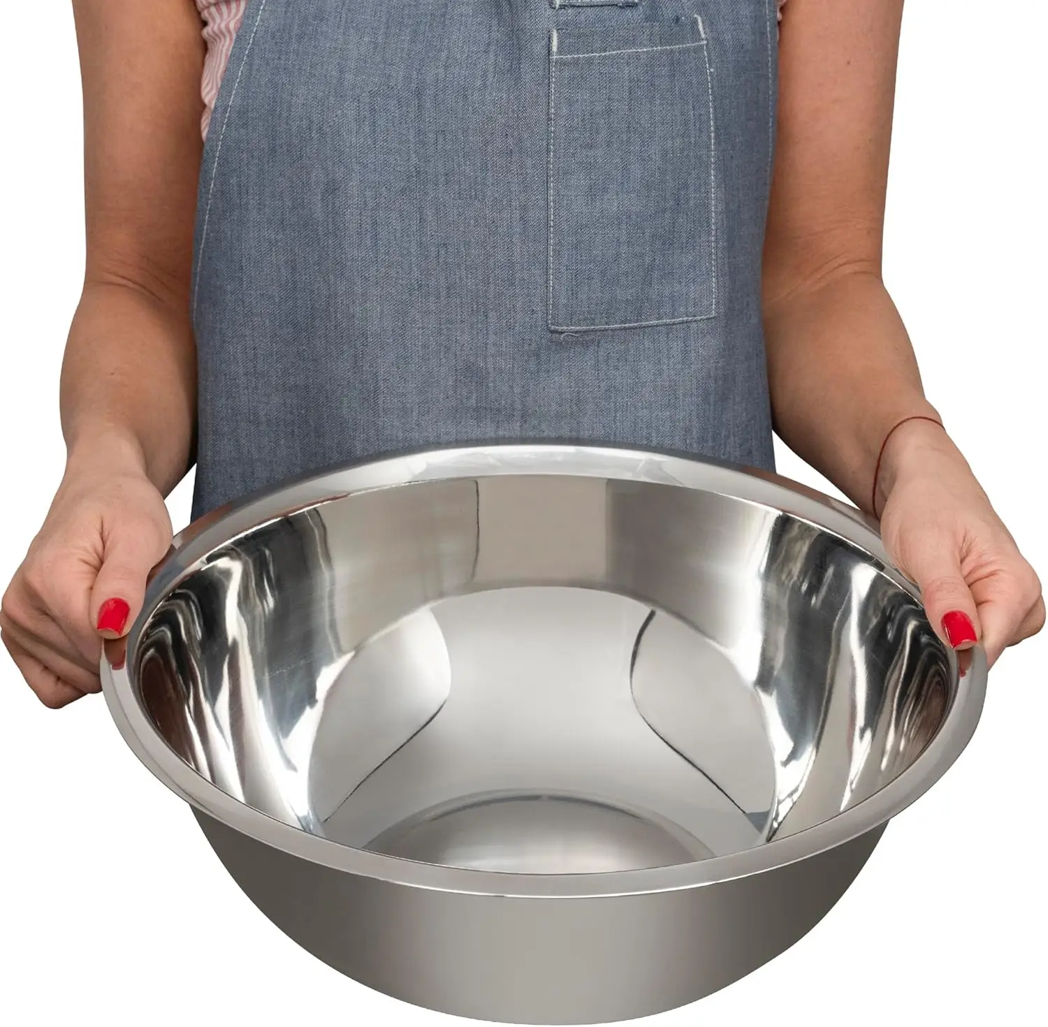 Large Mixing Bowls Set of 3, 8 Quart Stainless Steel Bowls for Baking, Meal Prep and Serving, Rust Proof and Dishwasher Safe
Large Mixing Bowls Set of 3, 8 Quart Stainless Steel Bowls for Baking, Meal Prep and Serving, Rust Proof and Dishwasher Safe