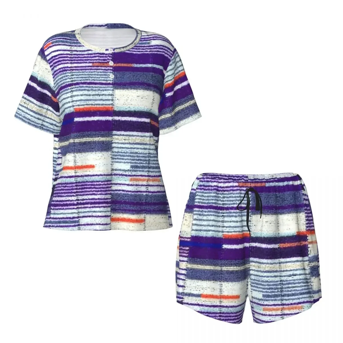 Elizabeth Line Underground Moquette Seat Cover Round Neck Short Sleeves Nightdress for Sleeping Women Pajama Set Short Pants
Elizabeth Line Underground Moquette Seat Cover Round Neck Short Sleeves Nightdress for Sleeping Women Pajama Set Short Pants