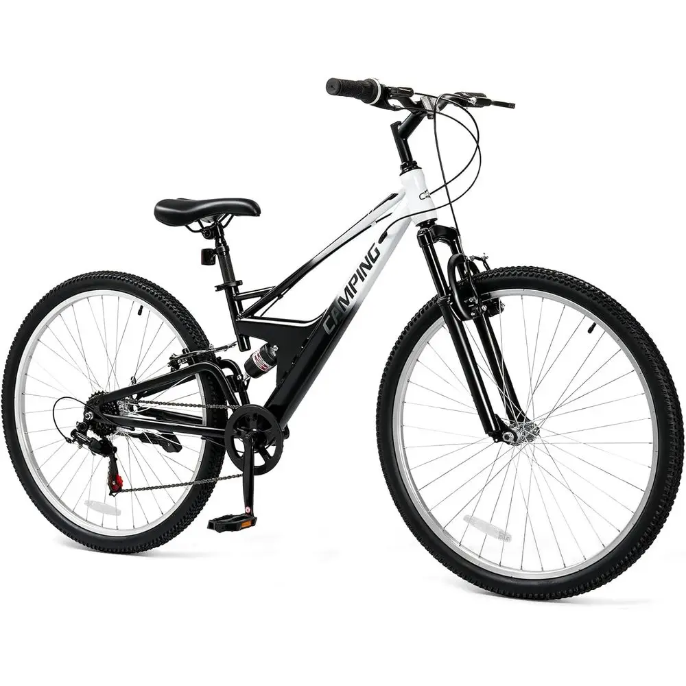 26 27.5 Dual-Suspension Mountain Bike, 7-Speed Unisex Bike with E-Brakes, Ergonomic Seat, All-Terrain Tires
26 27.5 Dual-Suspension Mountain Bike, 7-Speed Unisex Bike with E-Brakes, Ergonomic Seat, All-Terrain Tires