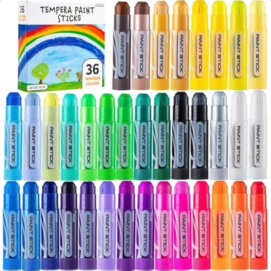 36 Colors Assorted Washable Tempera Paint Sticks Quick Drying and No Mess Paint Sticks for Arts and Crafts Project Art Easter G
36 Colors Assorted Washable Tempera Paint Sticks Quick Drying and No Mess Paint Sticks for Arts and Crafts Project Art Easter G