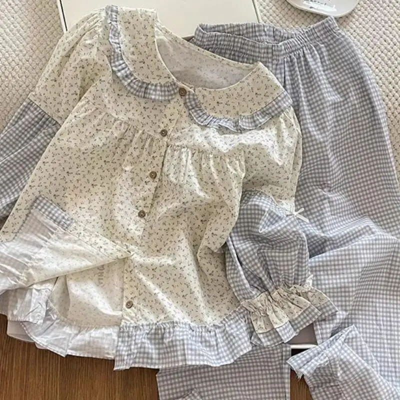 Fashionable and Fresh Women's Long Sleeved Long Pants Pajamas Spring New Cute and Sweet Girl Set Comfortable Student Home Clothe
Fashionable and Fresh Women's Long Sleeved Long Pants Pajamas Spring New Cute and Sweet Girl Set Comfortable Student Home Clothe