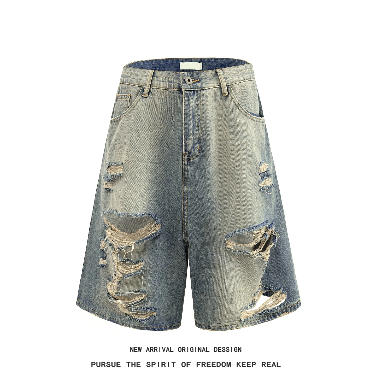 Summer Vintage Distressed Wide Leg Men's Denim Shorts Washed out Casual Straight Fit Loose Style Teen Fashion Jeans Shorts
Summer Vintage Distressed Wide Leg Men's Denim Shorts Washed out Casual Straight Fit Loose Style Teen Fashion Jeans Shorts