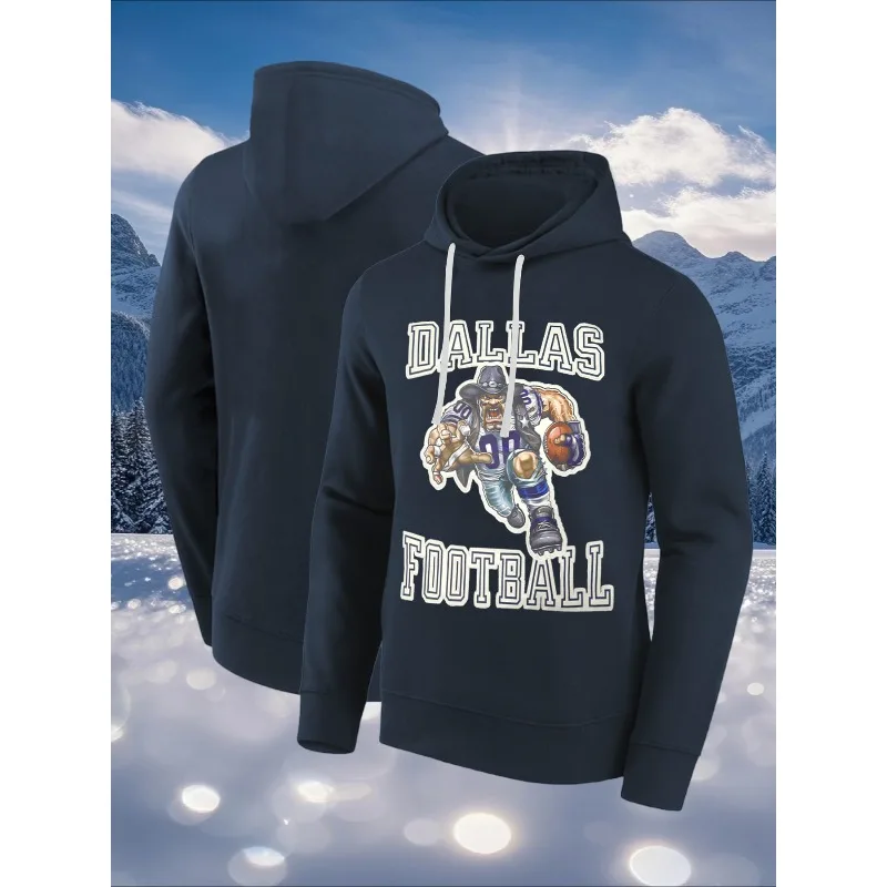Men's Fleece Hooded DALLAS Football Hoodies with Drawstring & Kangaroo Pocket,Unisex Style Regular Fit Casual Sportswear
Men's Fleece Hooded DALLAS Football Hoodies with Drawstring & Kangaroo Pocket,Unisex Style Regular Fit Casual Sportswear