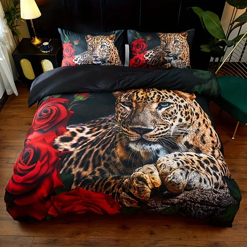 Rose Leopard Print Bedding Set Soft Comfortable Duvet Cover For Bedroom Guest Room1*Duvet Cover + 2*Pillowcase
Rose Leopard Print Bedding Set Soft Comfortable Duvet Cover For Bedroom Guest Room1*Duvet Cover + 2*Pillowcase