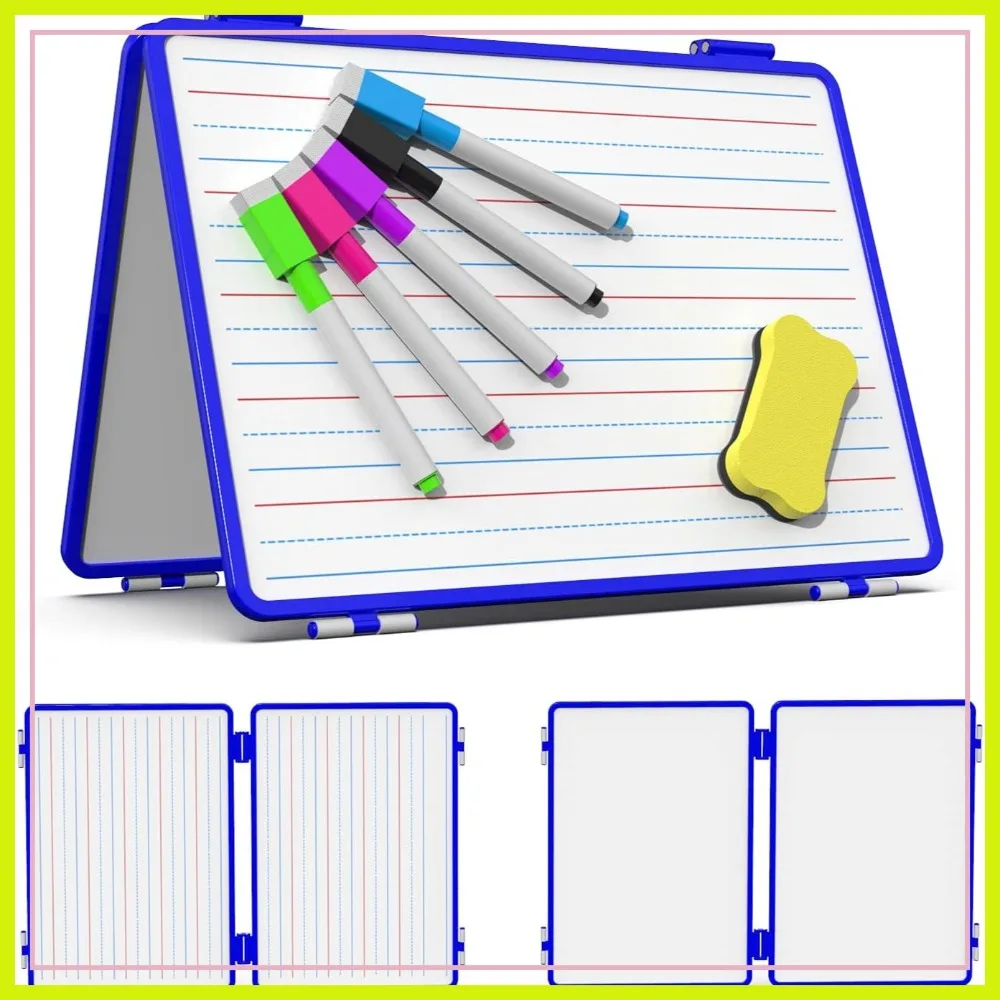 Magnetic Small Dry Erase White Board, 4 Writing Sides, 11.5x17" Foldable Desktop Whiteboard for School Office Desk
Magnetic Small Dry Erase White Board, 4 Writing Sides, 11.5x17" Foldable Desktop Whiteboard for School Office Desk