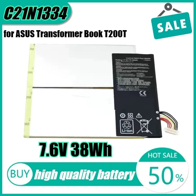 7.6V 38Wh C21N1334 Laptop Battery for ASUS Transformer Book T200T T200 T200TA
7.6V 38Wh C21N1334 Laptop Battery for ASUS Transformer Book T200T T200 T200TA