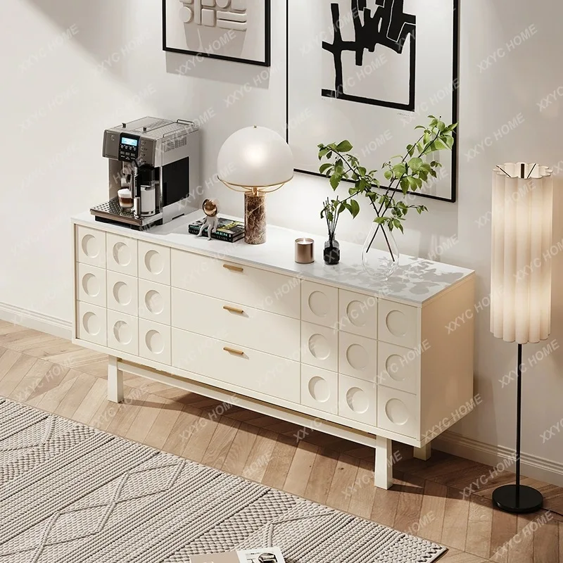 Solid wood dining side cabinet rock slab living room light luxury high-end art decoration locker
Solid wood dining side cabinet rock slab living room light luxury high-end art decoration locker
