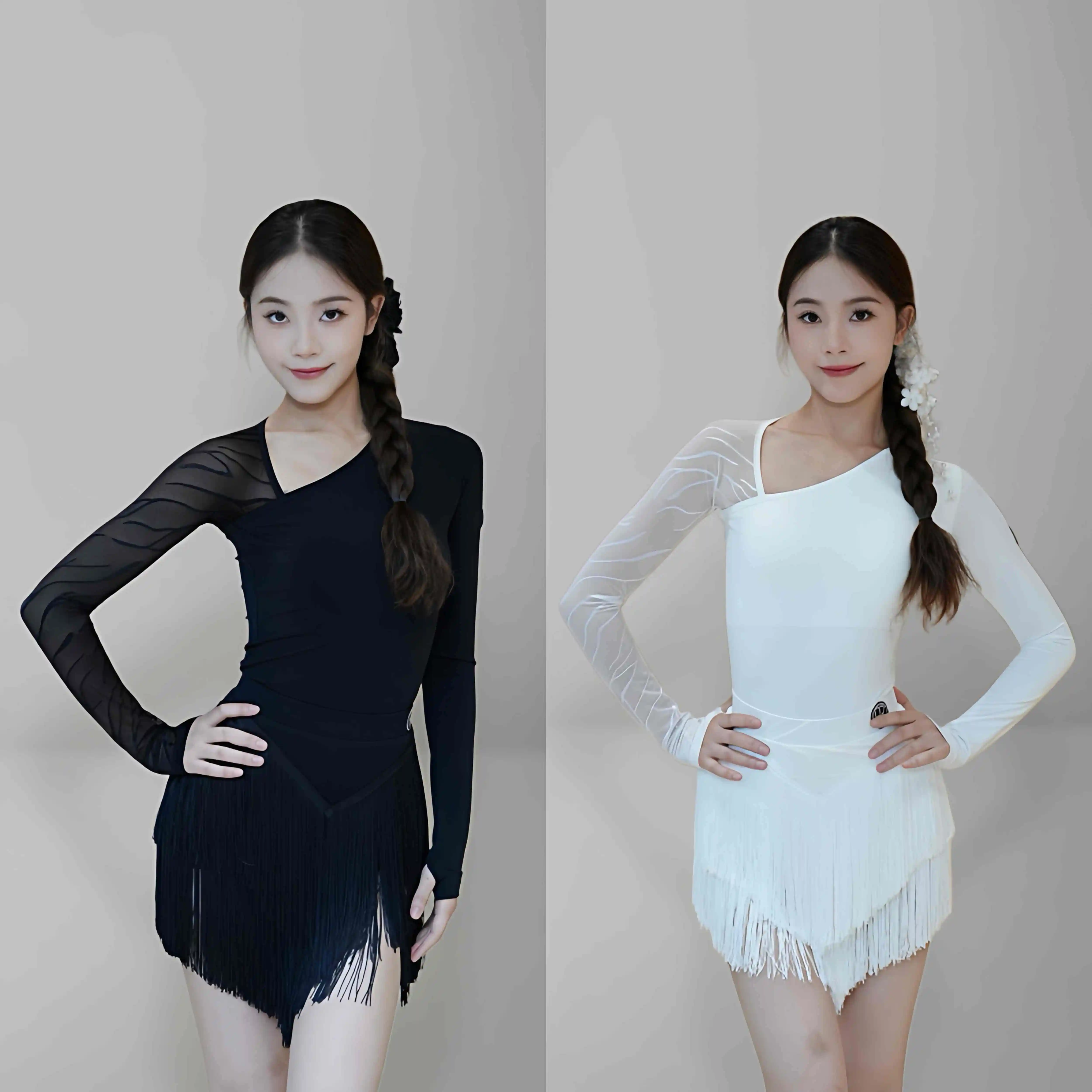 Одежда для латинских танцев для взрослых, белые и черные топы, юбка с бахромой, женская одежда для занятий румбой и самбой, костюмы для выступлений в стиле латино, DNV25651
Одежда для латинских танцев для взрослых, белые и черные топы, юбка с бахромой, женская одежда для занятий румбой и самбой, костюмы для выступлений в стиле латино, DNV25651