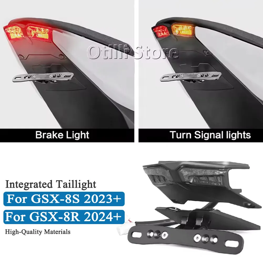 Motorcycle License Plate Mount Holder Tail Tidy Fender Eliminator with LED Light Accessories For Suzuki GSX-8S GSX-8R 2023-2025
Motorcycle License Plate Mount Holder Tail Tidy Fender Eliminator with LED Light Accessories For Suzuki GSX-8S GSX-8R 2023-2025
