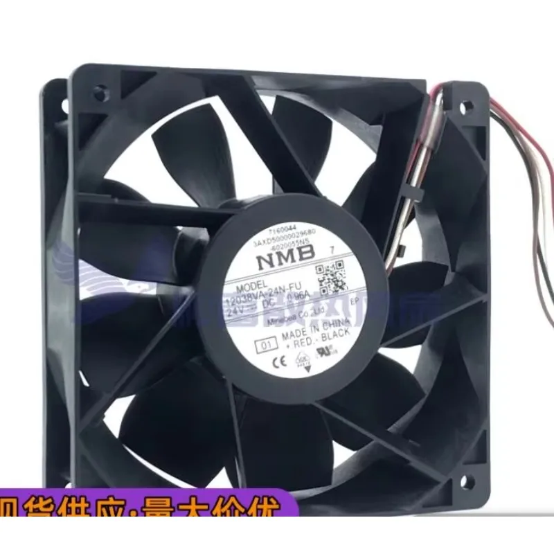NMB 12038VA-24N-FU DC 24V 0.96A 120x120x38mm 4-Wire Server Cooling Fan
NMB 12038VA-24N-FU DC 24V 0.96A 120x120x38mm 4-Wire Server Cooling Fan