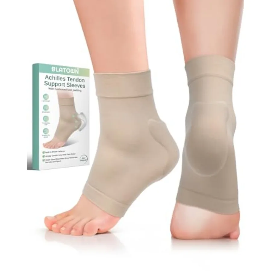 Achilles Tendon Support with Silicone Heel Protector Cushion Pad, Achilles Tendonitis Relief Sleeve Brace Compression Socks for
Achilles Tendon Support with Silicone Heel Protector Cushion Pad, Achilles Tendonitis Relief Sleeve Brace Compression Socks for