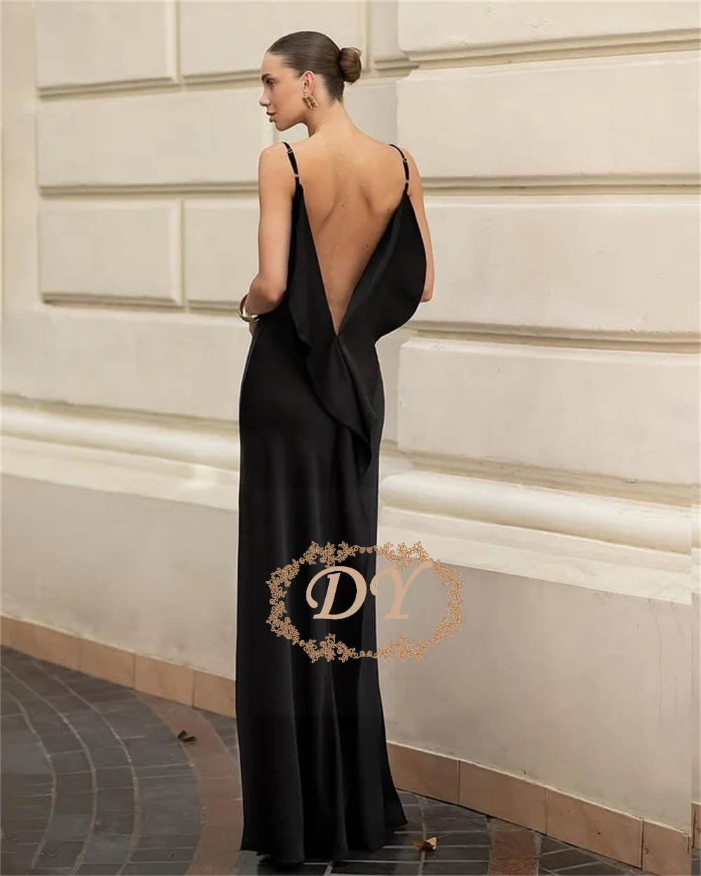 DY Black Satin Slip Dress with Spaghetti Straps Spaghetti Strap Floor-Length Elegant Mermaid Trumpet Evening Gown Customize
DY Black Satin Slip Dress with Spaghetti Straps Spaghetti Strap Floor-Length Elegant Mermaid Trumpet Evening Gown Customize