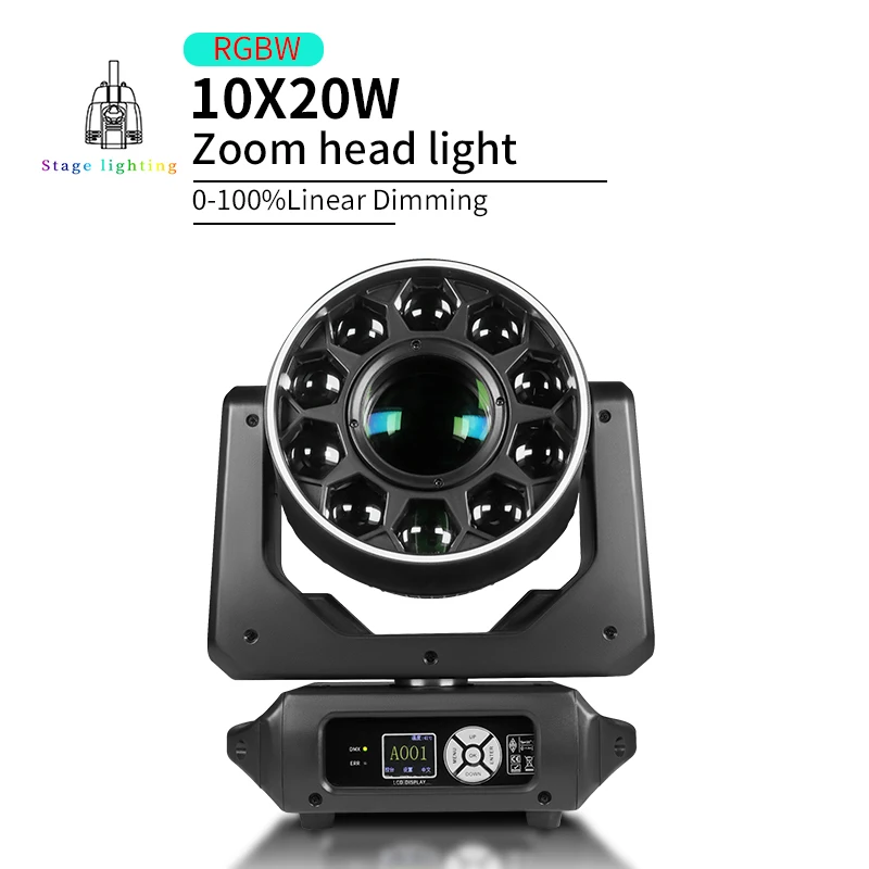 LED 10X20W Moving Head Beam Light with Aperture DMX512 for DJ Disco Bar Party Music Festival Stage Lighting
LED 10X20W Moving Head Beam Light with Aperture DMX512 for DJ Disco Bar Party Music Festival Stage Lighting