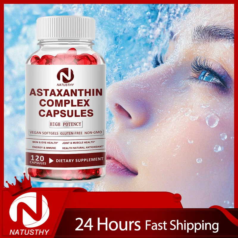 Astaxanthin Complex Capsules With Natural Astaxanthin, Vitamin E, Lutein, Zinc - Eye Health - Focus & Memory - Brain Cell Health
Astaxanthin Complex Capsules With Natural Astaxanthin, Vitamin E, Lutein, Zinc - Eye Health - Focus & Memory - Brain Cell Health