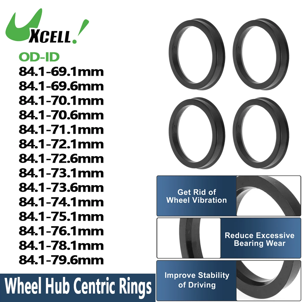 UXCELL Car Wheel Hub Centric Rings Black 84.1mm to 69.1-79.6mm Wheels Center Shaft Shock Absorbing Hubrings Car Accessories
UXCELL Car Wheel Hub Centric Rings Black 84.1mm to 69.1-79.6mm Wheels Center Shaft Shock Absorbing Hubrings Car Accessories