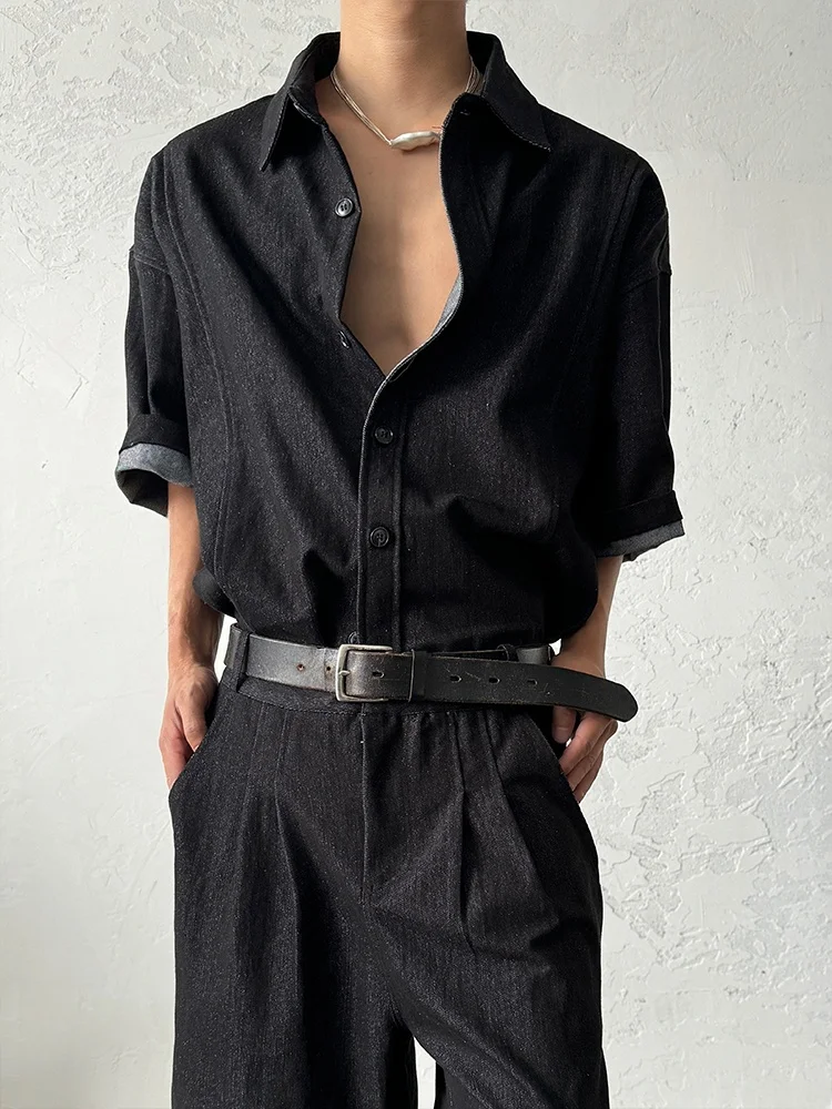 Retro Washed 14GSL Denim Shirt Summer Commute Short Sleeve Shape Design Neutral Style Casual Loose Fit Youth Popular Pure Color
Retro Washed 14GSL Denim Shirt Summer Commute Short Sleeve Shape Design Neutral Style Casual Loose Fit Youth Popular Pure Color