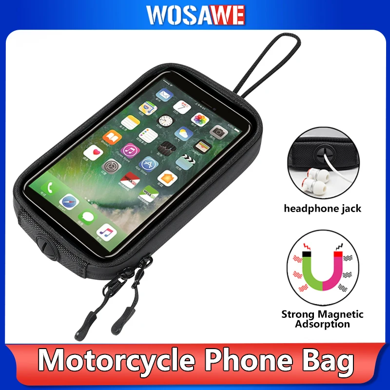 WOSAWE Waterproof Motorcycle Bike Phone Holder Bag Handlebar Mount Touchscreen Case Strong Magnetic for Riding Commuting
WOSAWE Waterproof Motorcycle Bike Phone Holder Bag Handlebar Mount Touchscreen Case Strong Magnetic for Riding Commuting