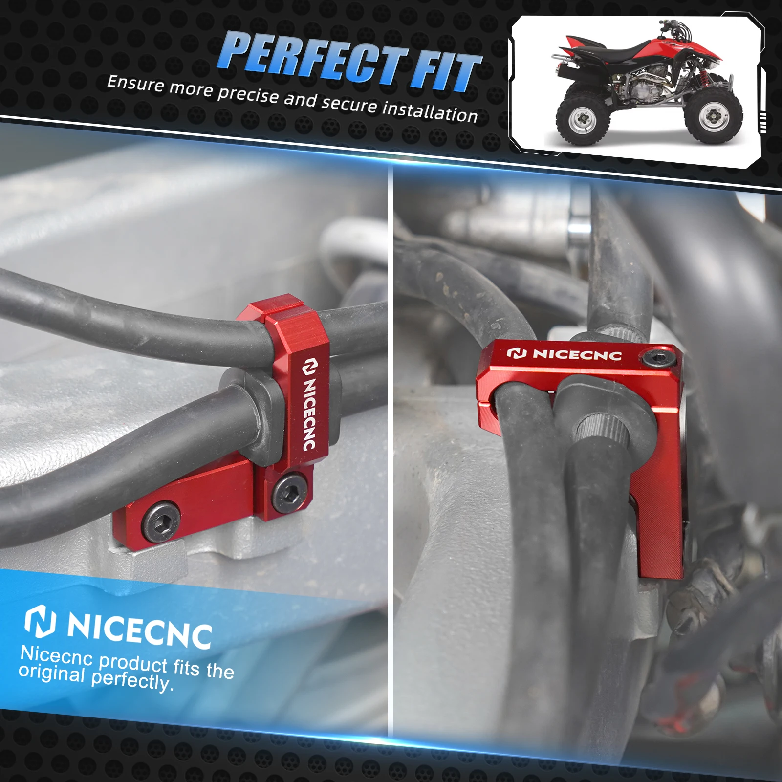 NICECNC For Honda TRX450R 2006-2009 TRX450ER 2006-2014 1Pair Rear Dual Brake Line Clamps Replaces 43462-HP1-600 ATV Accessories
NICECNC For Honda TRX450R 2006-2009 TRX450ER 2006-2014 1Pair Rear Dual Brake Line Clamps Replaces 43462-HP1-600 ATV Accessories